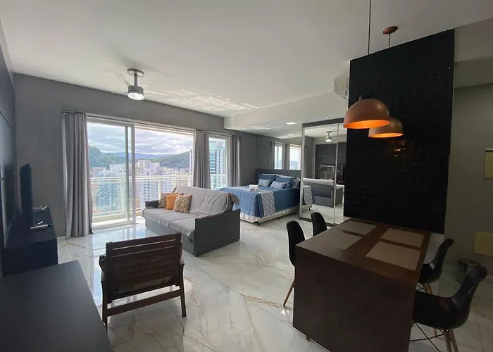Book Santos - Unlimited 2611 - Studio Conceito Com Vista Mar